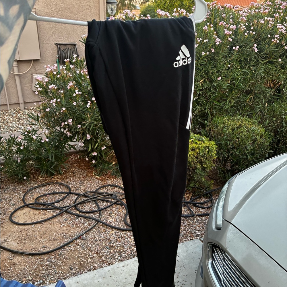 Adidas Black and White Athletic Pants